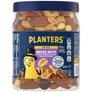 PLANTERS Plant-Based Protein Salted Mixed Nuts 27 oz